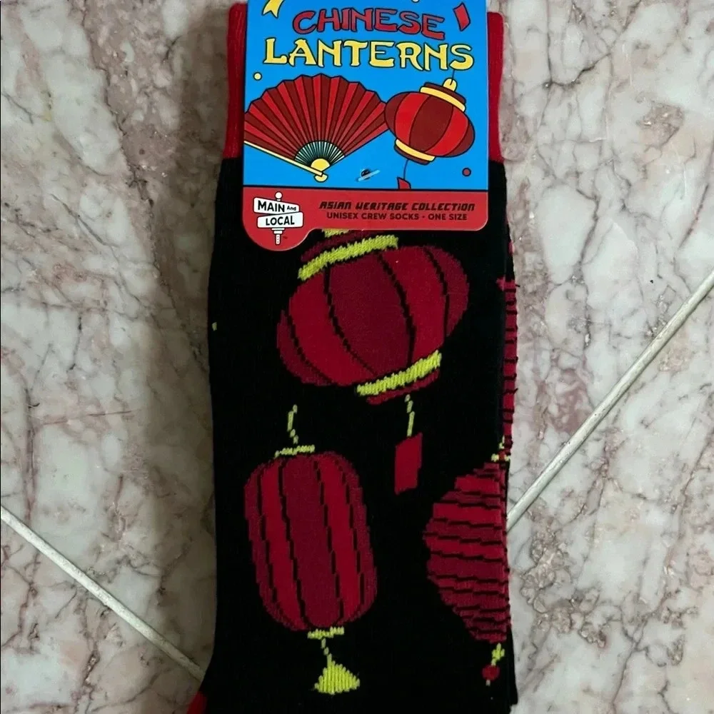 Asian Heritage Sock Collection - Chinese Lantern Crew Socks